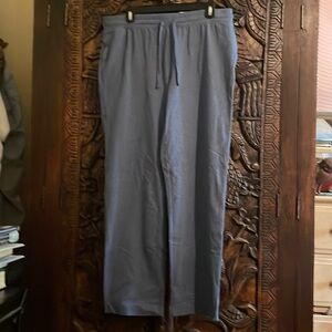 Heather blue Karen Scott sport pants, petite large, new with tags!